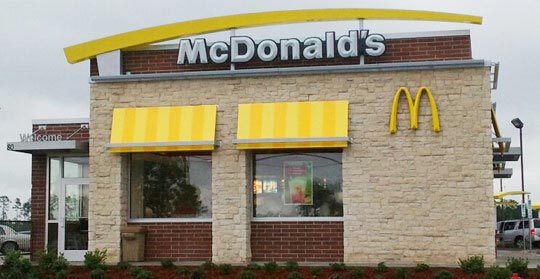 McDonalds Exterior with Awning and arch